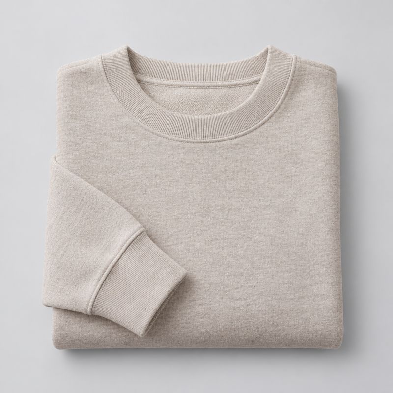 Oat crewneck folded